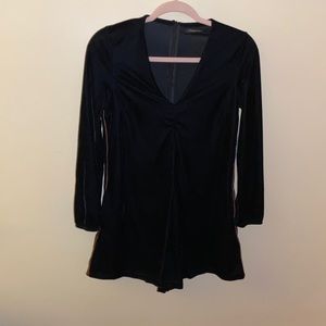 NWOT Happiness Brand Velvet Romper